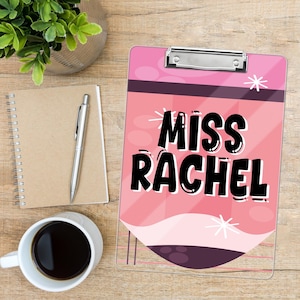Personalized Teacher Appreciation Gift, Custom Acrylic Clipboard With Teacher Name, Back To School Teacher Appreciation Gift