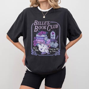 Comfort Colors Belle's Book Club Shirt, Tale As Old As Time Belle’s Book Cafe Shirt, Belle Princess Book Tee, Book Lover Gift