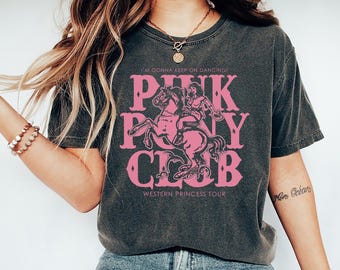Comfort Colors Pink Pony Club Shirt, Midwest Princess Tour, Sapphic Lesbian Pride Music Shirt, Keep On Dancing, WLW Pride Music Tee