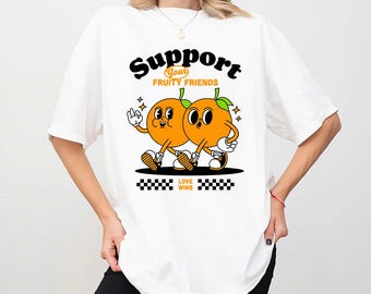 LGBTQ-shirt comfortkleuren, T-shirt Ally, fruitshirt, Pride-shirt, homoshirt, lesbisch T-shirt, inclusief shirt, transgendershirt, gelijkheidtop