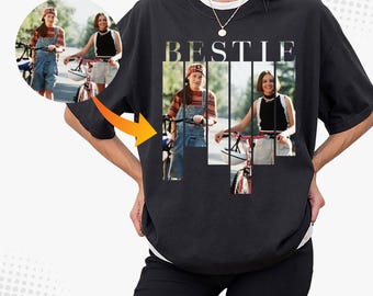Comfort Colors Personalised Bestie Shirt, Custom Photo Best Friend Shirt, BFF Birthday Gift Idea, Friendship Gift, Birthday Gift for Friend