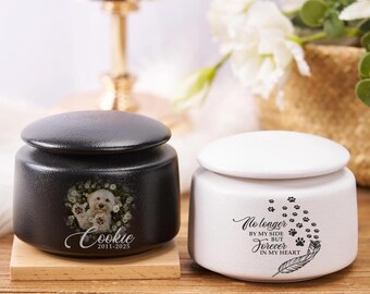 Urne commémorative personnalisée pour chien, cadeau commémoratif pour chien, urne pour chien, souvenir commémoratif en fourrure de chien, cadeau de sympathie pour la perte d'un chien, cadeau pour amoureux des chiens