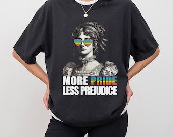 Comfort Colors Pride Month Shirt, LGBTQ Gift, More Pride Less Prejudice Shirt, Lesbian Shirt, LGBTQ Shirt, Proud Ally Tee, Pride Parade