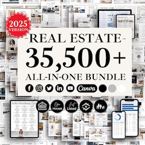 2025 Real Estate Complete Template Bundle: All-in-One Canva Templates, Instagram Designs, and Realtor Resources