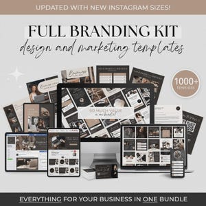 1000 Branding Package Templates Branding Kit DIY Social Media Branding Bundle Marketing Social Media Templates Bundle Small Business