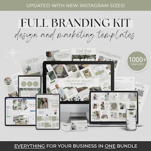 1000 Branding Kit Templates Package Branding Templates Bundle Brand Kit Social Media Instagram Bundle Business Marketing Templates Bundle