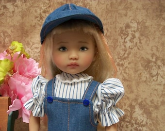 PDF Schnittmuster Effner 13" Little Darling, ""Satursdays Child #2"" Rock, Bluse, Latzhose, Baseballkappe