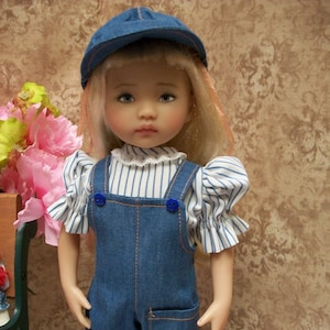 PDF Pattern Effner 13&quot; Little Darling, &quot;Satursdays Child #2&quot; Skirt, Blouse, Overalls, Baseball Cap