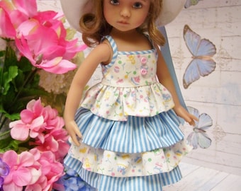 PDF Pattern for 13" Effner Little Darling, Wardrobe, Skirt,Tops, Pants, Hat