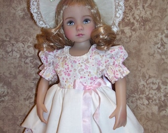 PDF Pattern Effner 13" Little Darling, "Tuesdays Child" Holiday Dress, Pinafore, Bonnet