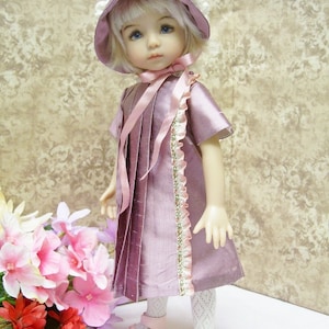 PDF Pattern Effner 13&quot; Little Darling, &quot;Mondays Child&quot; Side Close Dress and Bonnet