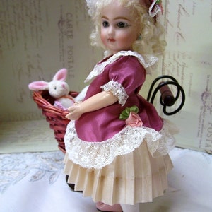 PDF Pattern for 8" Petite Doll, French Wardrobe . 2 Dresses, Bonnet, Undies