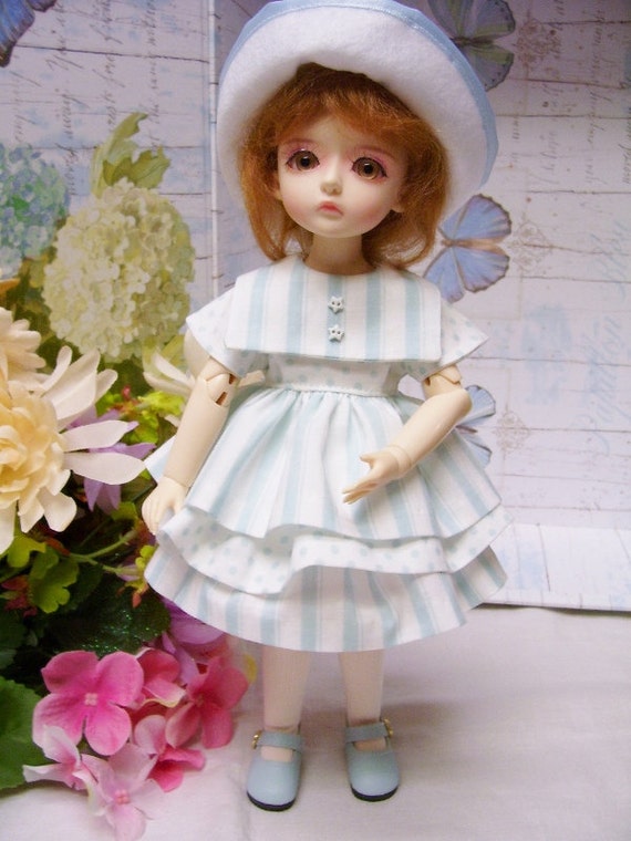 12/" Kish or BJD Doll Pattern for Ruffled Dress Hat