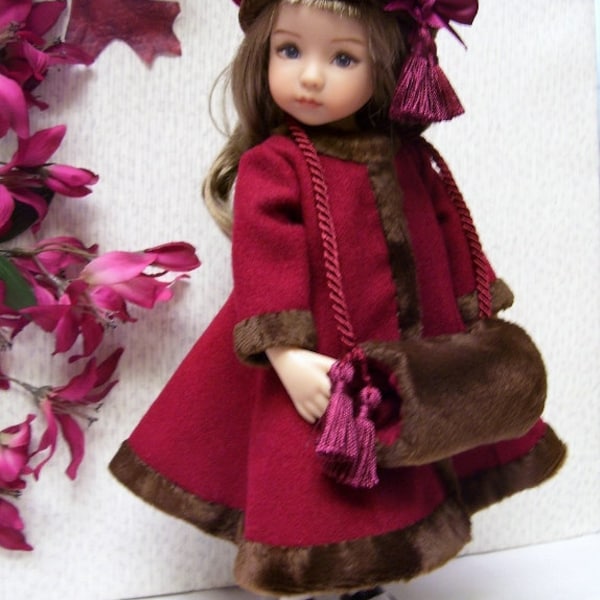 Patron PDF pour Effner Little Darling Coat, Hat, Muff and Dress 13" Doll