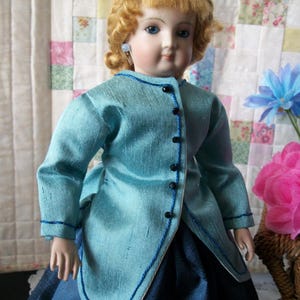 12&quot; French Fashion Two Piece Blue Silk Suit  Huret, FG Jumeau