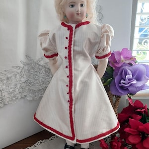 16&quot; French Fashion Silk Dress, Front Close Infantine Size for Huret