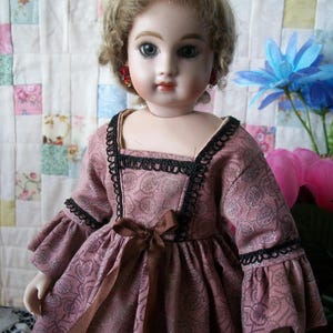 12&quot; French Fashion Dress Authentic Repro Fabric for a Huret, FG