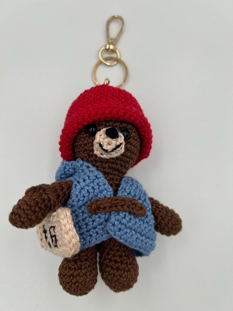 Portachiavi Paddington Bear In Peluche - Altezza 8 Cm, Multicolore, Nuovo