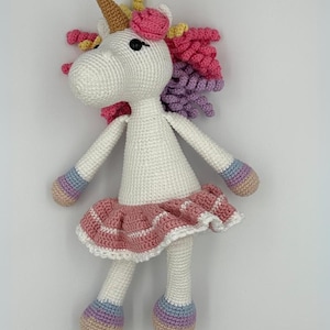 Crochet Unicorn Amigurumi Toy, Unicorn birthday gift, Colourful unicorn, Christmas gift for girl, daughter, granddaughter