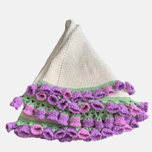 Muster mit Video-Tutorial, häkeln Maiglöckchen Blumenstrauß Decke Muster, anfängerfreundlich, englische Muster, US-Begriffe.