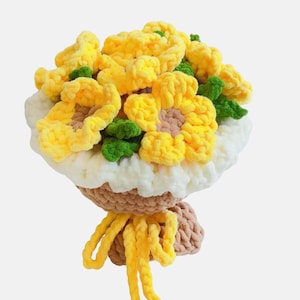 2 in 1 Crochet bouquet pattern, Beginner friendly, English Pattern, graduation gift, DIY gifts