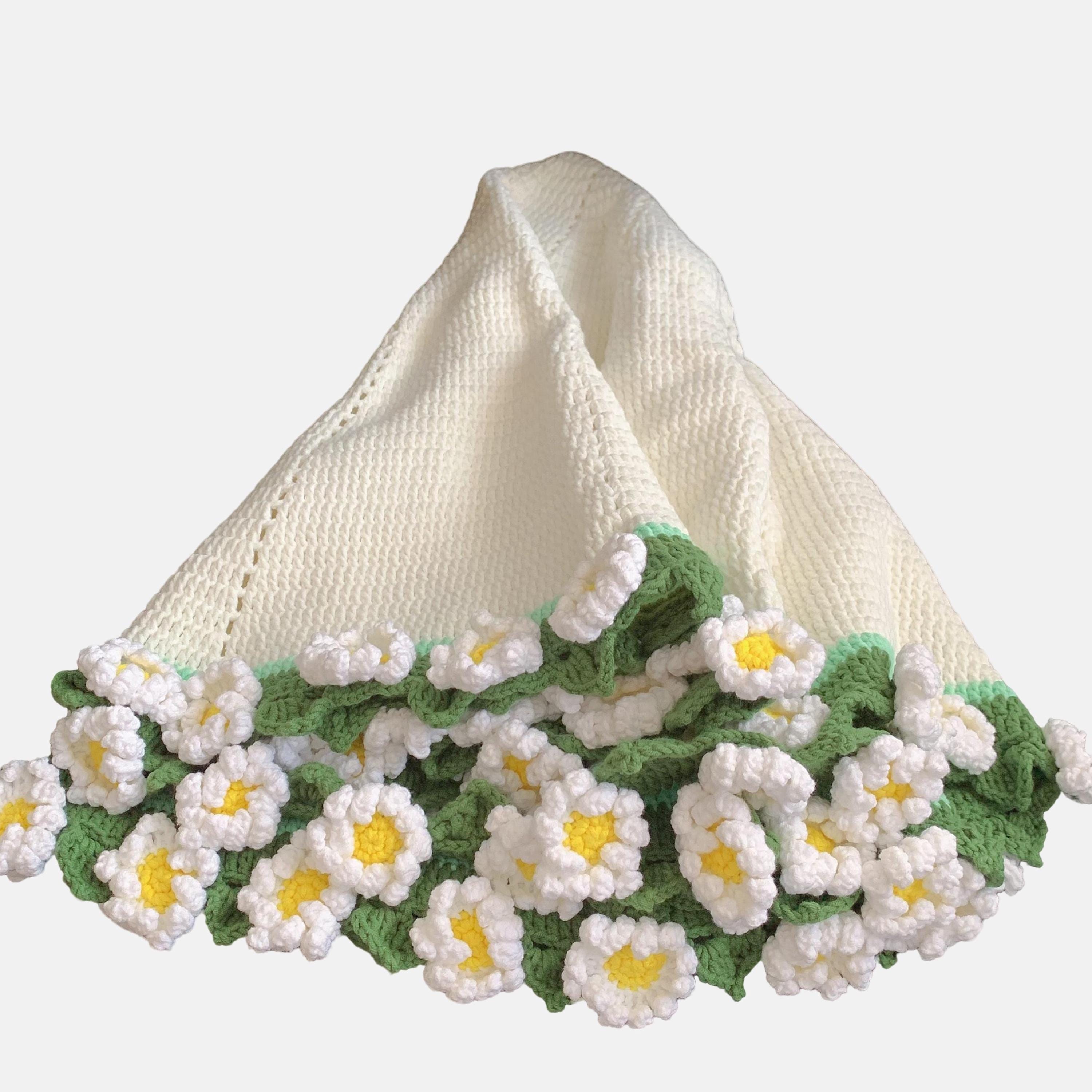 ⭐︎Daisy様ご確認用⭐︎ アンティーク布花ブーケ デイジーの斜茎を水色に🩵 最初に染めた花芯の黄色🟡が甘すぎて