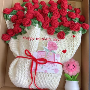 Crochet Rose Bouquet Blanket: Handmade Floral Gift Box