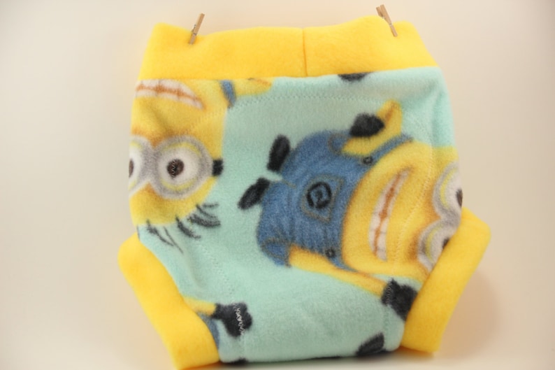 Great Baby Shower Gift Minion Fleece Shortie Soaker Diaper Cover