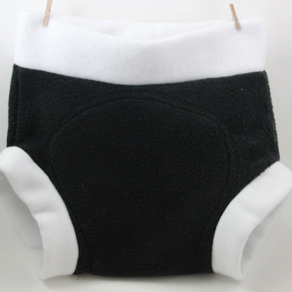 Tuxedo Fleece Shortie Soaker/ Diaper Cover- Great Baby Shower Gift or Newborn Photo Prop