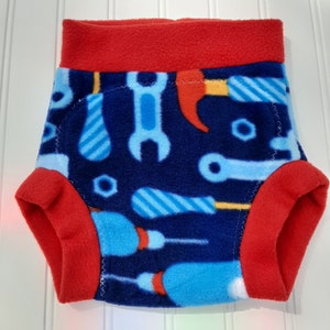 Tools Wrench Fleece Shortie Soaker/ Diaper Cover- Great Baby Shower Gift