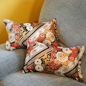 Pair of Cushions Japanese Obi