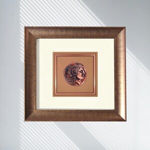 Alexander the Great Alexander III Ancient Greek Stater Handmade Framed Coin Replica King of Macedon Decor Greek History Art Macedonian King
