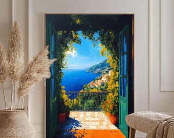 Ventana abierta, póster de Henri Matisse, arte mural colorido como póster de Matisse, arte mural de Matisse, póster del Museo Matisse, arte horizontal moderno