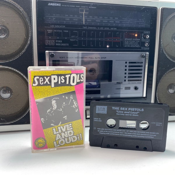 Sex Pistols - Live and Loud 1979 Vintage Cassette Tape Classic Punk Morning Import ENGLAND