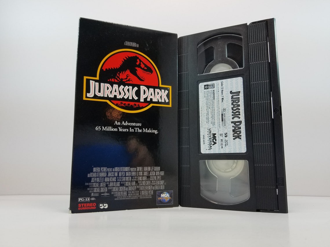 Jurassic Park VHS Video Cassette Tape Movie Vintage Retro Etsy
