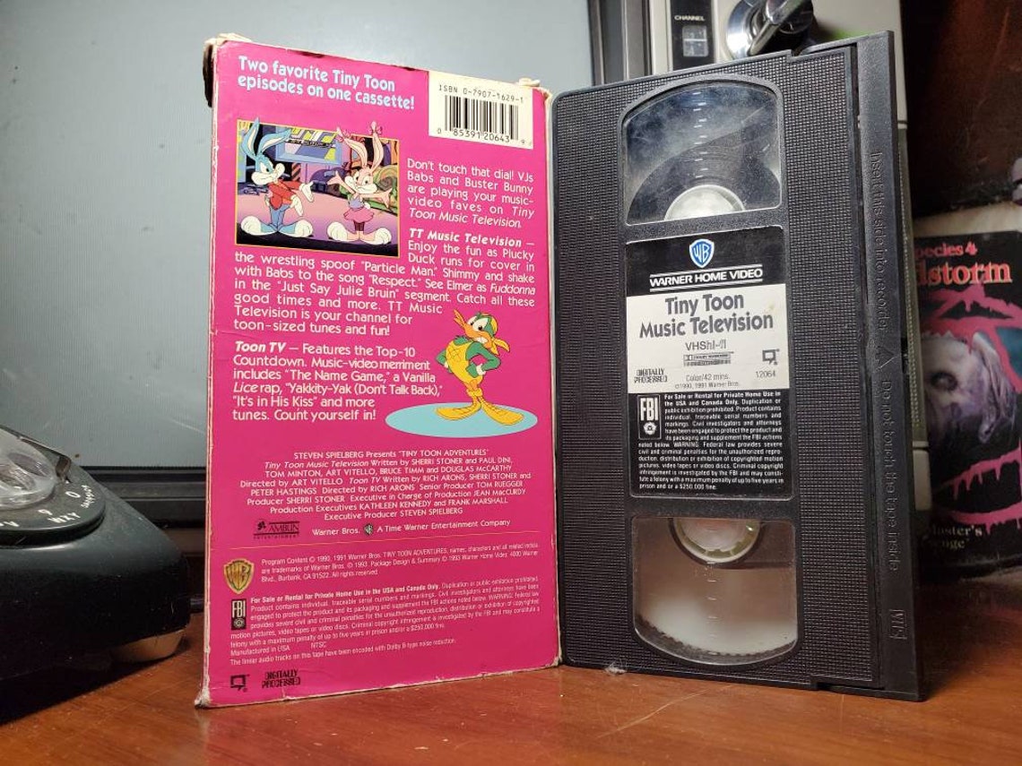 Tiny Toon Music Television VHS Video Cassette Tape Movie Etsy
