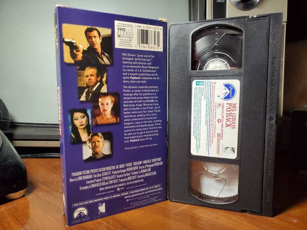Payback Vhs Video Cassette Tape Movie Vintage Retro Vhs Etsy