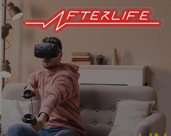 Neonreclame hiernamaals, decor videogame wandlamp, cadeau gamer, cadeau voor cyberpun-fans, game room kunst aan de muur, man Cave led-licht, verjaardagscadeaus