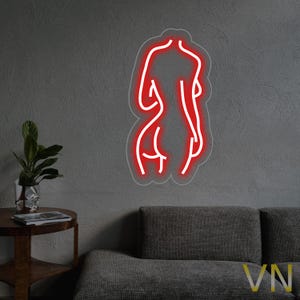 Female Silhouette Neon Sign - Etsy