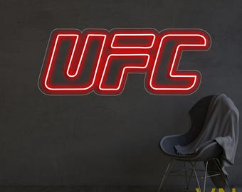 Ufc neon sign, Ufc led sign, Ufc logo sign, Ufc light up sign, Boxing neon sign, Sport neon sign, Man cave neon sign, Ufc wall decor