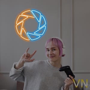 Half Life LED-Neonlogo - Gamer Leuchtreklame für Raumdekor, cooles Gaming-Geschenk, Spielzimmerbeleuchtung, Geek-Dekor, benutzerdefiniertes LED-Schild für Gamer