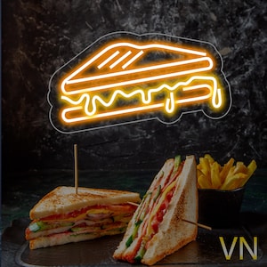 Sandwiches Led Sign, Sandwiches Neon Sign, Wall Decor, Sandwiches Art Sign, Home Decor, Best Gifts, Fast food neon sign, Restaurant decor