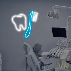 Tooth Neon Sign, Dental Office Decor,Neon Light Wall Decoration,Personalized Dentist Gift,Dentist Night Light up Sign, Dental Clinic Sign
