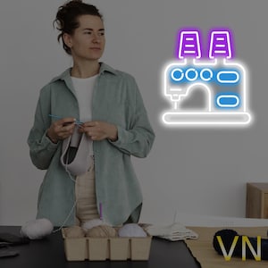 Sewing Machine Neon Sign, Sewing Led Sign, Tailor Led Light, Sewing Cloth Neon Light, Clothing Store Shop Wall Art, Tailor House Wall Decor