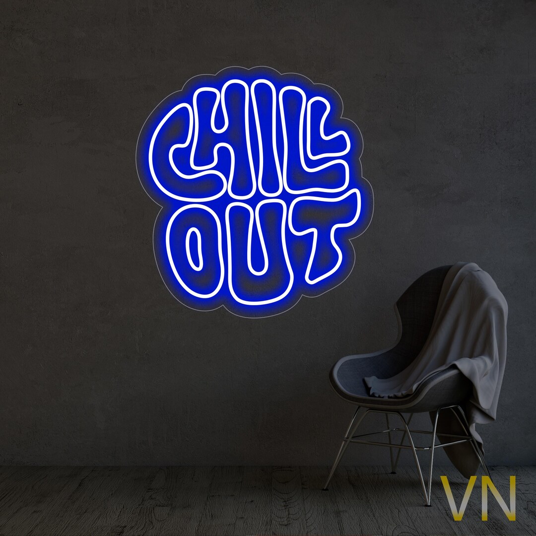 Chill Led Neon Sign, Chill Neon Sign, Chill Wall Decoration, Chill Area ...