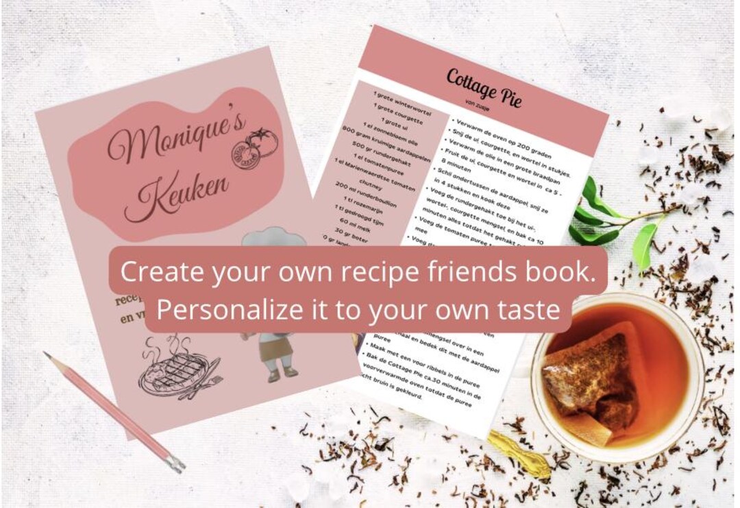 DIY Cookbook Template Design Your Own Recipe Book in Canva Etsy