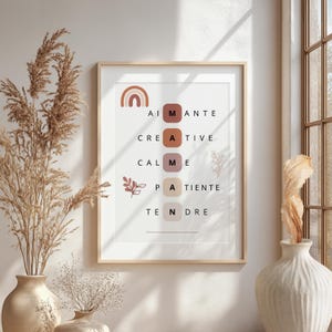 Boho mom poster - Mother&#39;s Day gift - Family souvenir decoration.