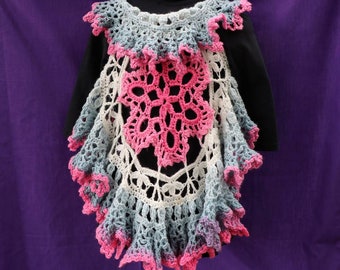 Linda's Ruffled Circle Vest/Jacket crochet pattern PDF. This is not the finished product. Pattern only