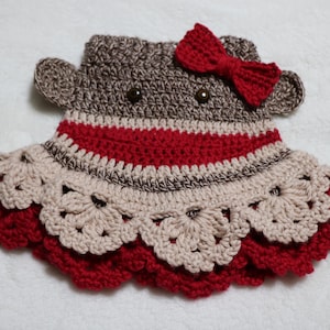 Sock Monkey Butt Skirt Crochet Pattern PDF
