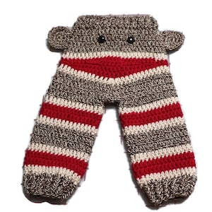 Sock Monkey Butt Pants Crochet Pattern PDF